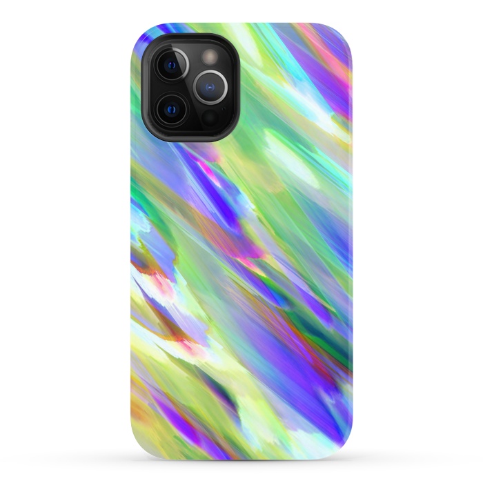 iPhone 12 Pro Max StrongFit Colorful digital art splashing G401 by Medusa GraphicArt