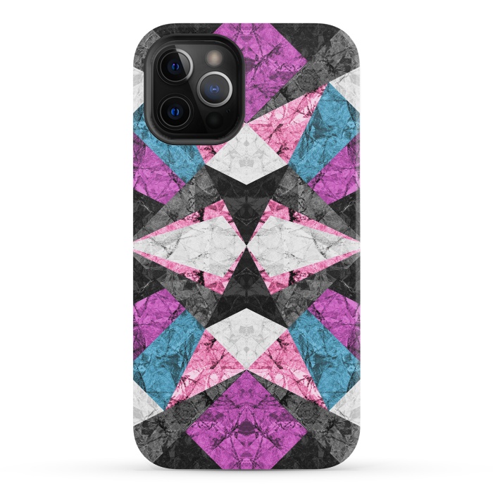 iPhone 12 Pro Max StrongFit Marble Geometric Background G438 by Medusa GraphicArt