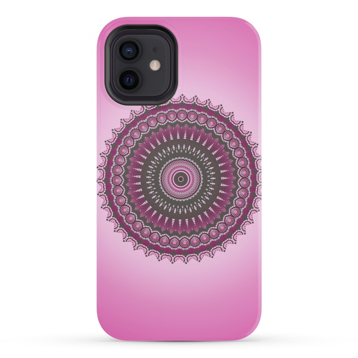 iPhone 12 StrongFit Pink Mandala Ornament 2 by Andrea Haase