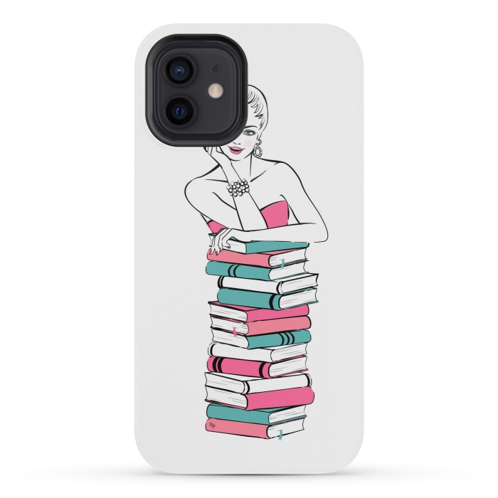 iPhone 12 mini StrongFit Lady Bookworm by Martina