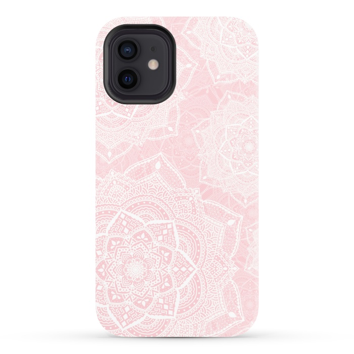 iPhone 12 StrongFit Pink mandalas by Jms