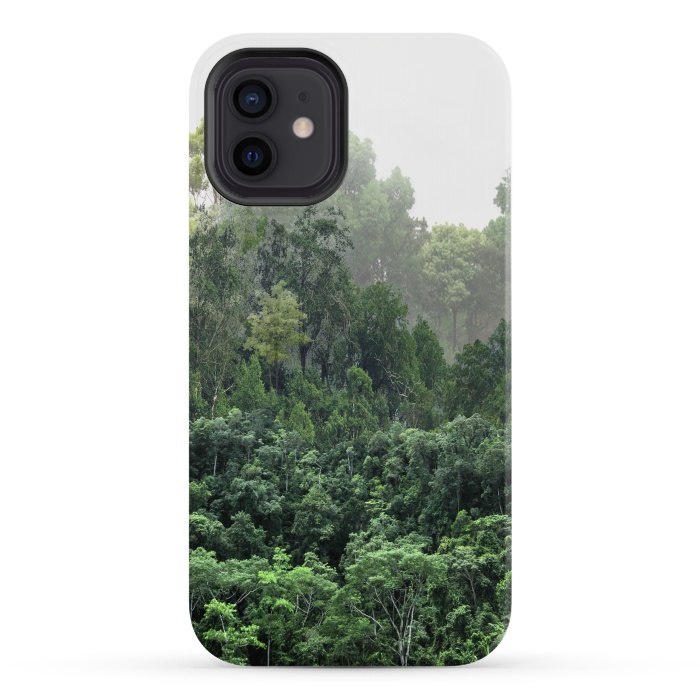 iPhone 12 StrongFit Tropical Foggy Forest by ''CVogiatzi.