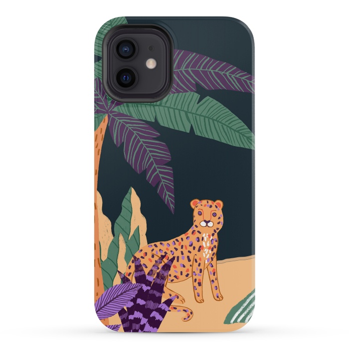 iPhone 12 mini StrongFit Cheetah on Tropical Beach by  Utart