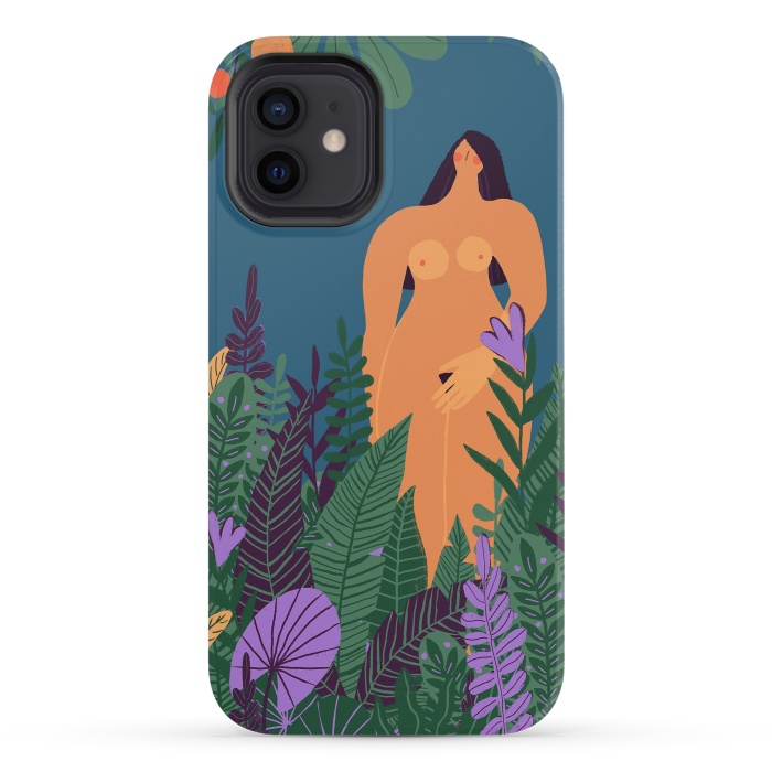 iPhone 12 mini StrongFit Eve - Nude Woman in Tropical Jungle by  Utart