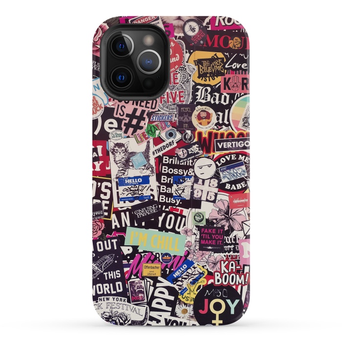 iPhone 12 Pro StrongFit Colorful Sticker Wall by Andrea Haase
