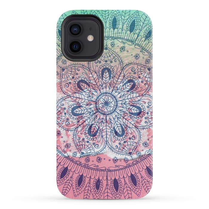 iPhone 12 mini StrongFit Summer beach bohemian mandala  by InovArts