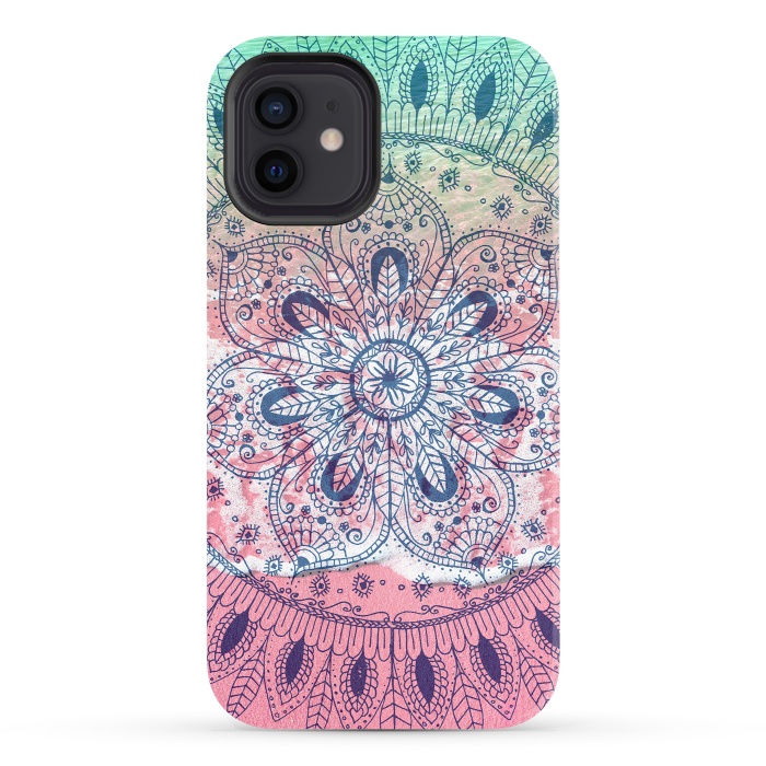 iPhone 12 StrongFit Summer beach bohemian mandala  by InovArts