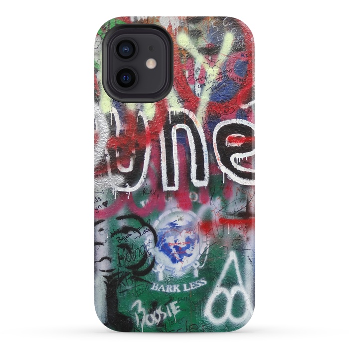iPhone 12 StrongFit Graffiti Grunge Wall Art by Andrea Haase