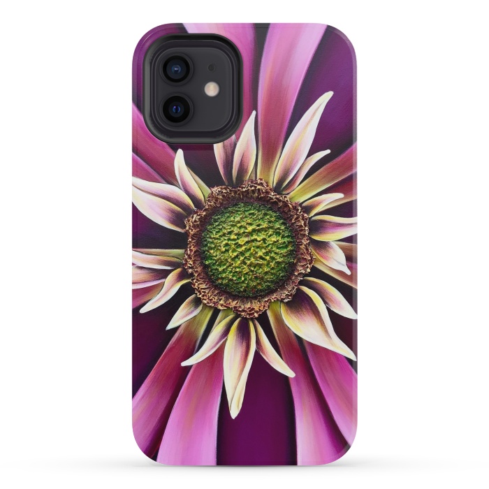 iPhone 12 mini StrongFit Pink Burst by Denise Cassidy Wood