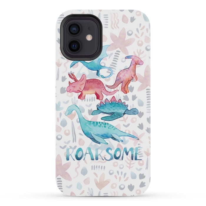 iPhone 12 mini StrongFit Roarsome Dino's by gingerlique