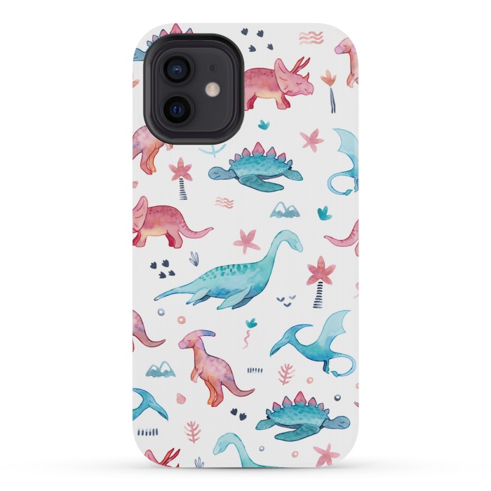 iPhone 12 mini StrongFit Dinosaurs Love by gingerlique