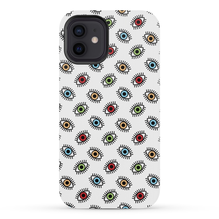 iPhone 12 mini StrongFit Eyes pattern by Laura Nagel