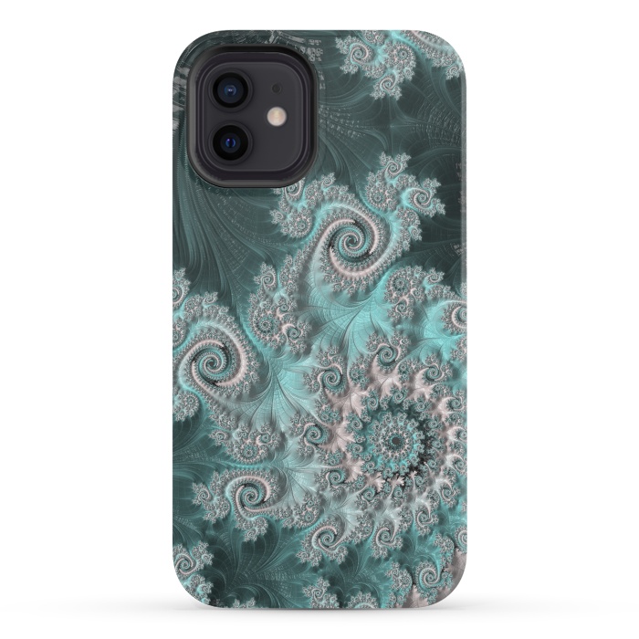 iPhone 12 mini StrongFit Swirly magical fractal by Andrea Haase