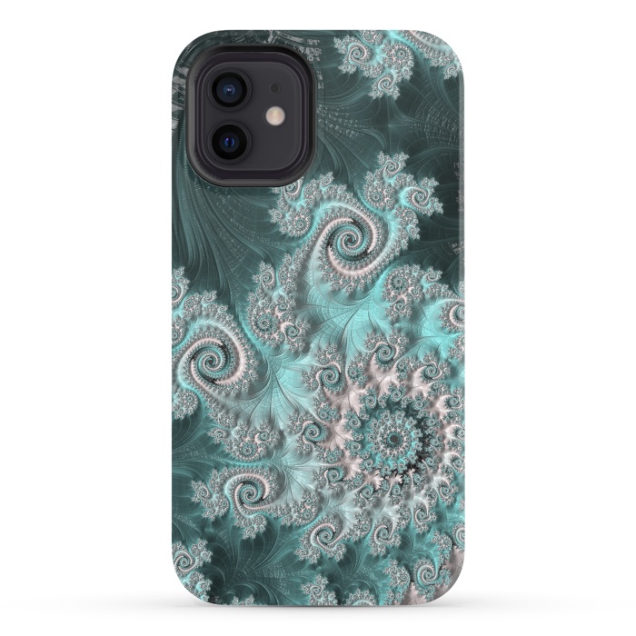 iPhone 12 StrongFit Swirly magical fractal by Andrea Haase