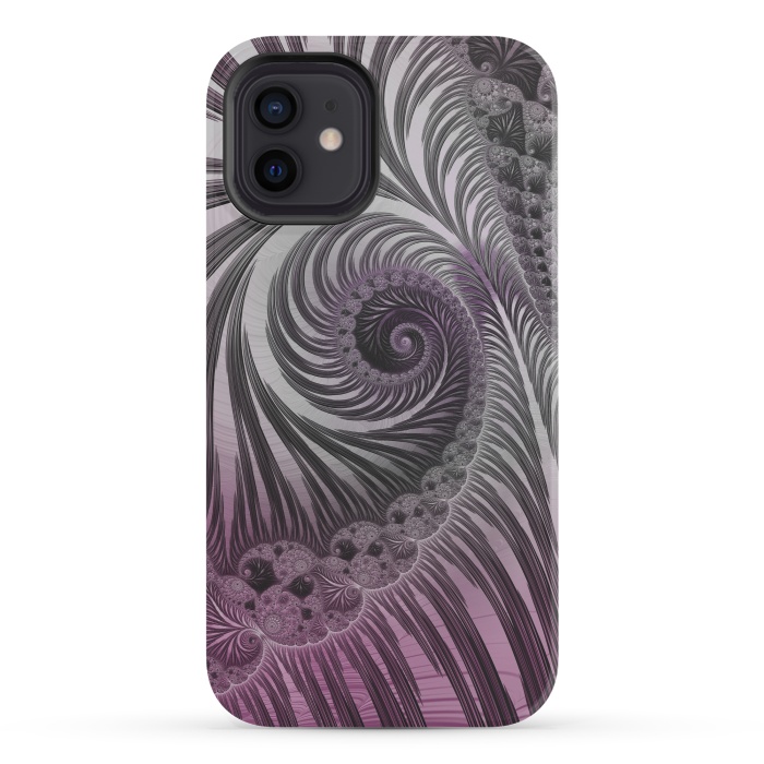 iPhone 12 StrongFit Swirly Fractal Fantasies by Andrea Haase