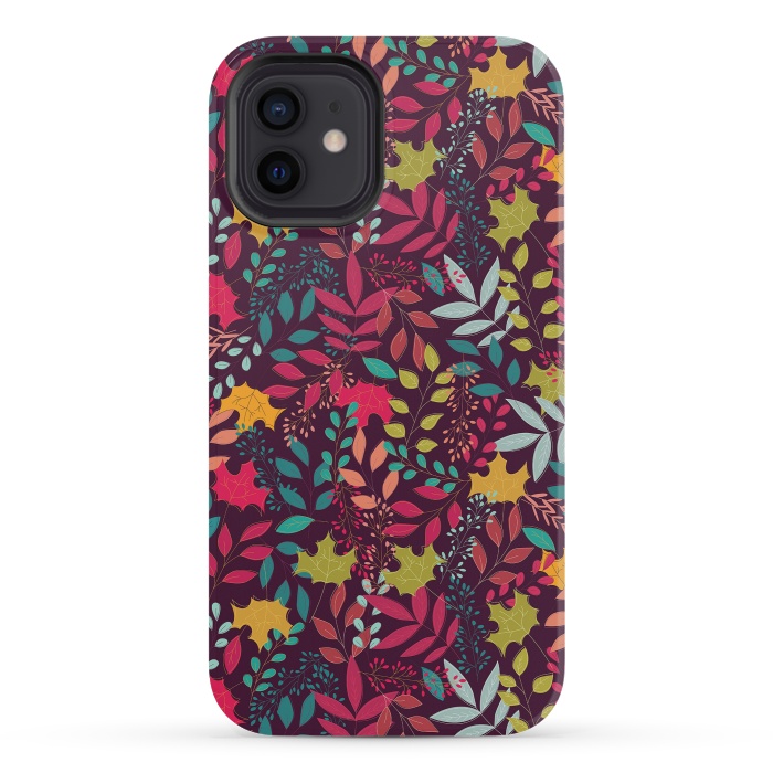 iPhone 12 mini StrongFit Autumn seamless pattern by Jelena Obradovic