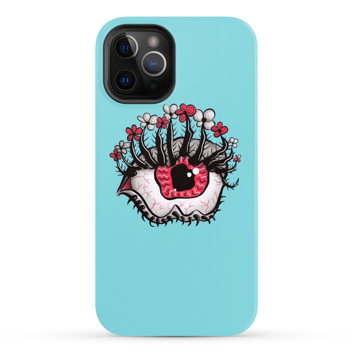 iPhone 12 Pro StrongFit Weird Eye Melt Creepy Psychedelic Art by Boriana Giormova