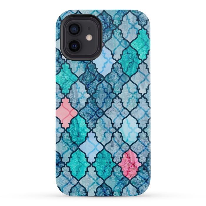 iPhone 12 mini StrongFit Moroccan Ocean by gingerlique