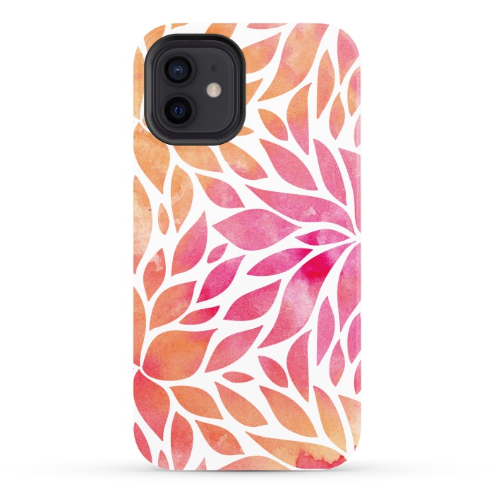 iPhone 12 StrongFit Watercolor Floral Art by Allgirls Studio