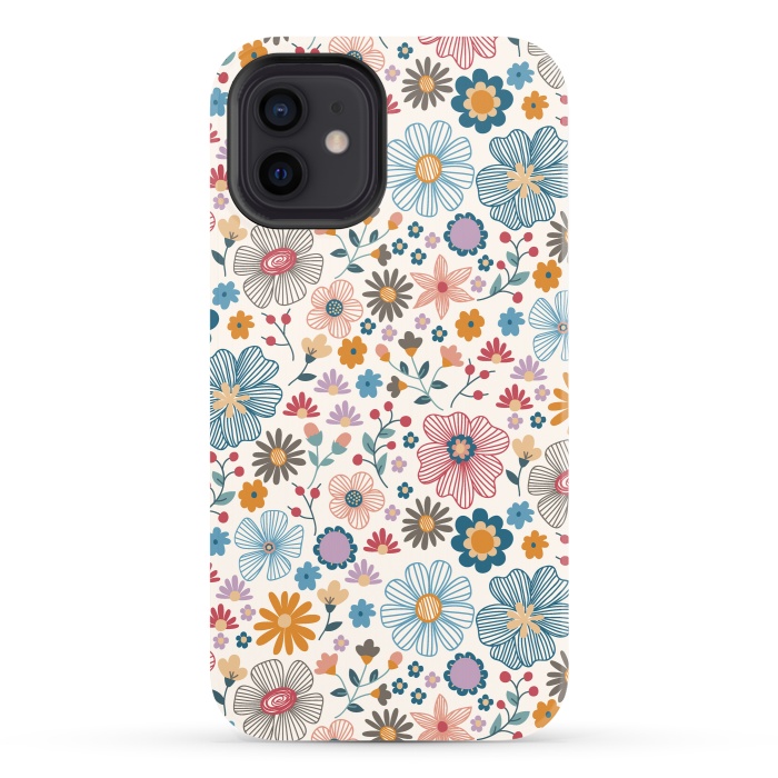 iPhone 12 StrongFit Winter Wild Bloom  by TracyLucy Designs