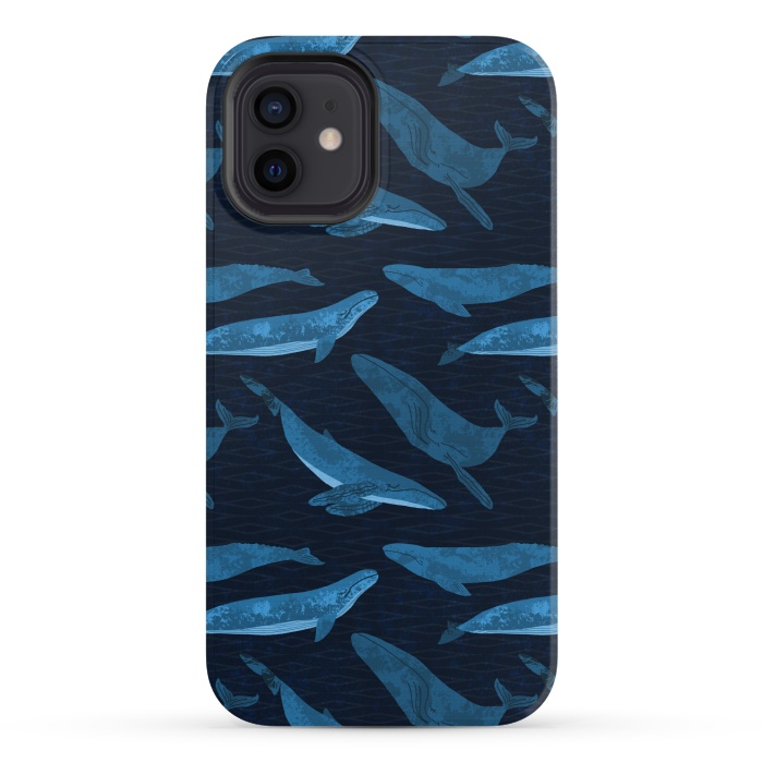 iPhone 12 mini StrongFit Whales in the Deep by Noonday Design