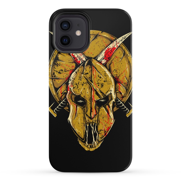 iPhone 12 mini StrongFit Skull Sparta by Afif Quilimo