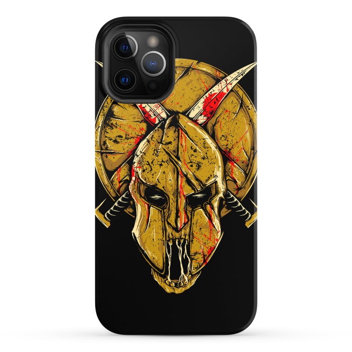 iPhone 12 Pro StrongFit Skull Sparta by Afif Quilimo