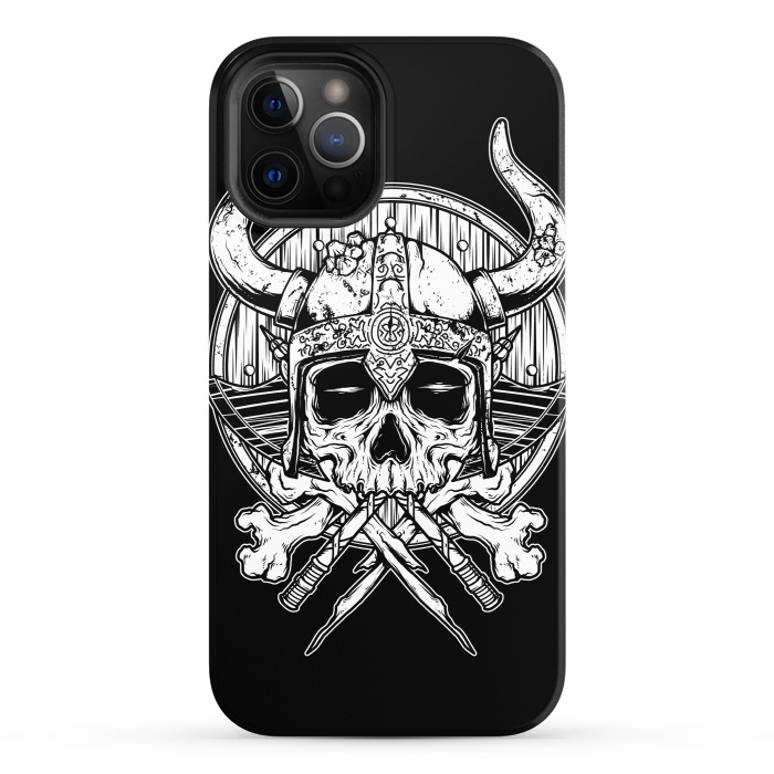 iPhone 12 Pro StrongFit Skull Viking by Afif Quilimo