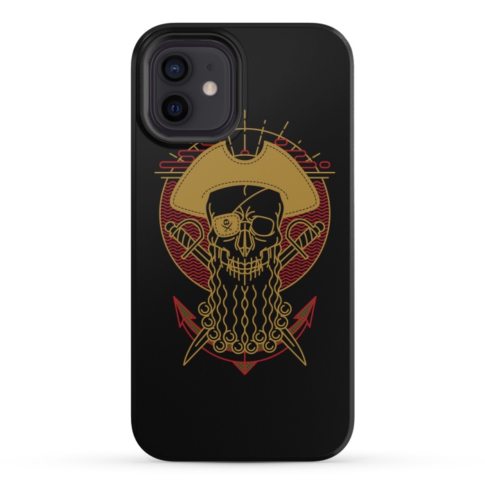 iPhone 12 mini StrongFit Skull Pirate by Afif Quilimo