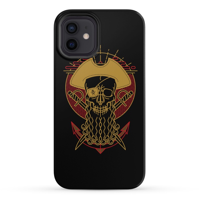 iPhone 12 StrongFit Skull Pirate by Afif Quilimo