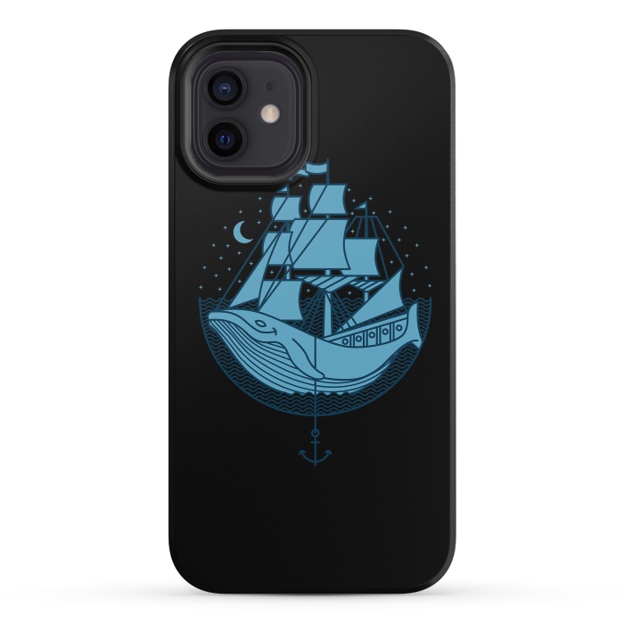 iPhone 12 mini StrongFit Whaleship by Afif Quilimo