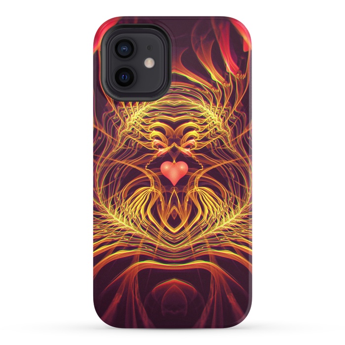 iPhone 12 StrongFit Fractal Heart by Art Design Works
