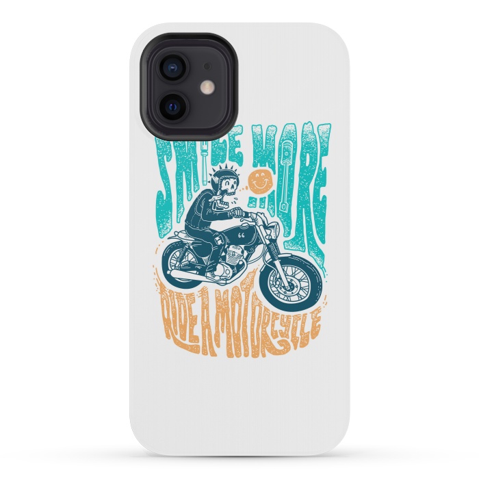 iPhone 12 mini StrongFit Smile more, Ride a motorcycle by Afif Quilimo