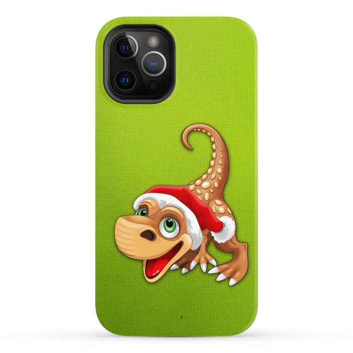 iPhone 12 Pro StrongFit Dinosaur Baby Cute Santa Claus by BluedarkArt