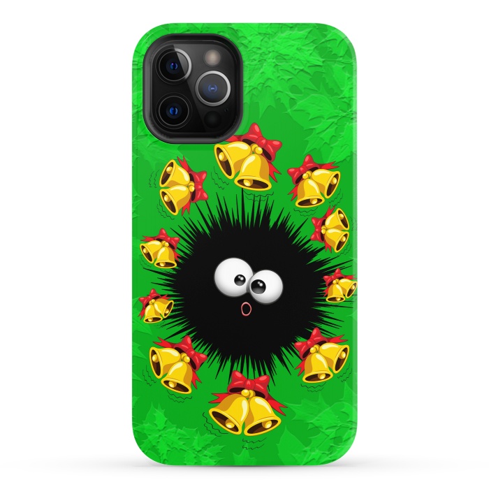 iPhone 12 Pro StrongFit Fuzzy Funny Christmas Sea Urchin Character by BluedarkArt