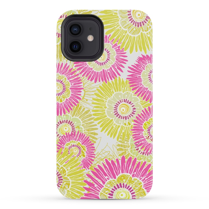 iPhone 12 mini StrongFit Flower Power  by Rose Halsey