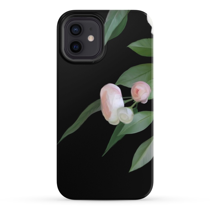 iPhone 12 StrongFit Painted roses by Elzbieta Malyska
