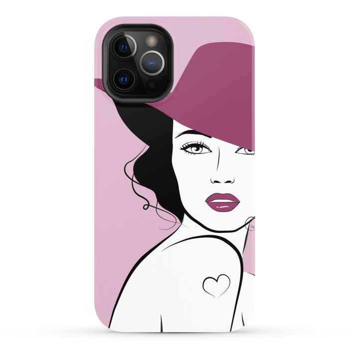 iPhone 12 Pro StrongFit Woman in a hat by Martina
