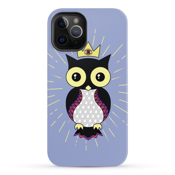 iPhone 12 Pro StrongFit All seeing owl by Laura Nagel