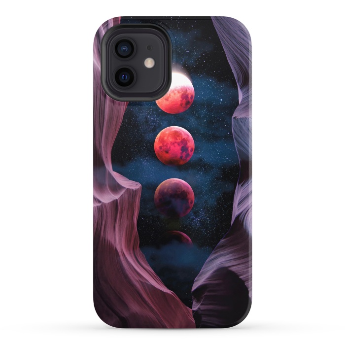 iPhone 12 StrongFit Grand Canyon with Space & Bloody Moon - Collage V by Art Design Works