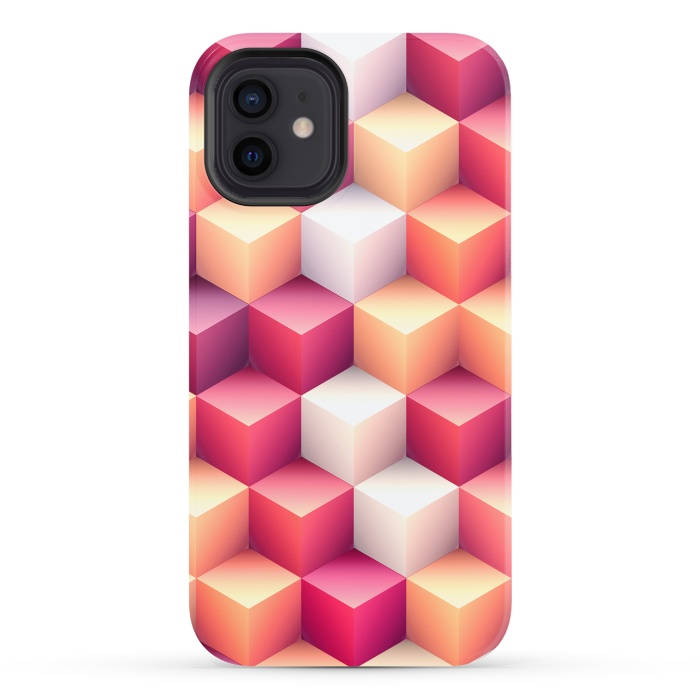 iPhone 12 StrongFit Colorful 3D Cubes by Art Design Works