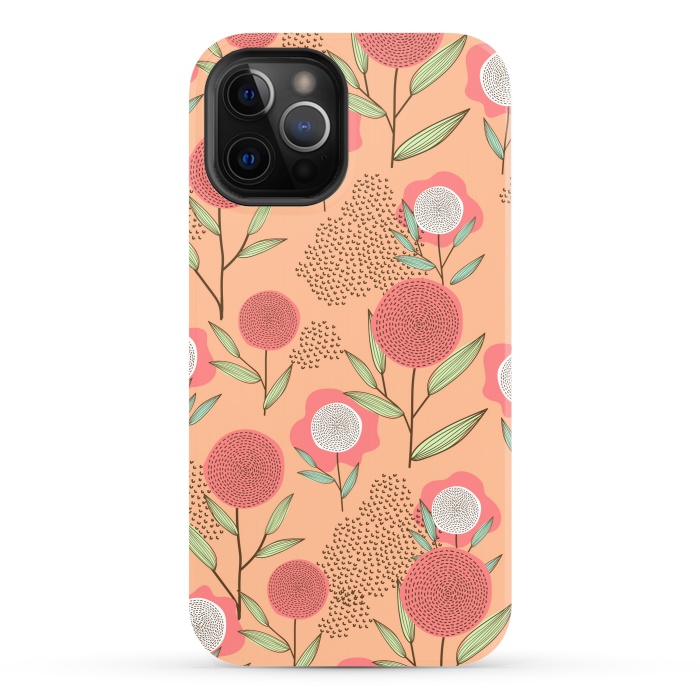 iPhone 12 Pro StrongFit Simple Flowers In Pastel by ArtsCase