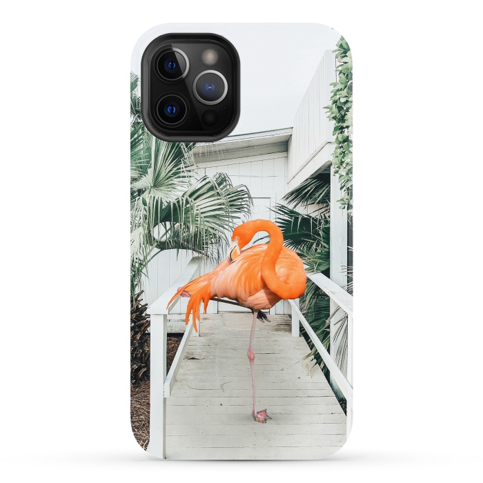 iPhone 12 Pro StrongFit Flamingo Beach House by Uma Prabhakar Gokhale