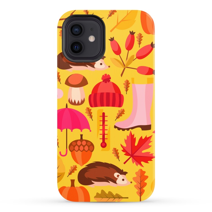 iPhone 12 StrongFit Autumn Animals And Fruits by ArtsCase