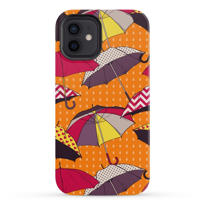 iPhone 12 mini StrongFit Beautiful Umbrellas For Autumn by ArtsCase