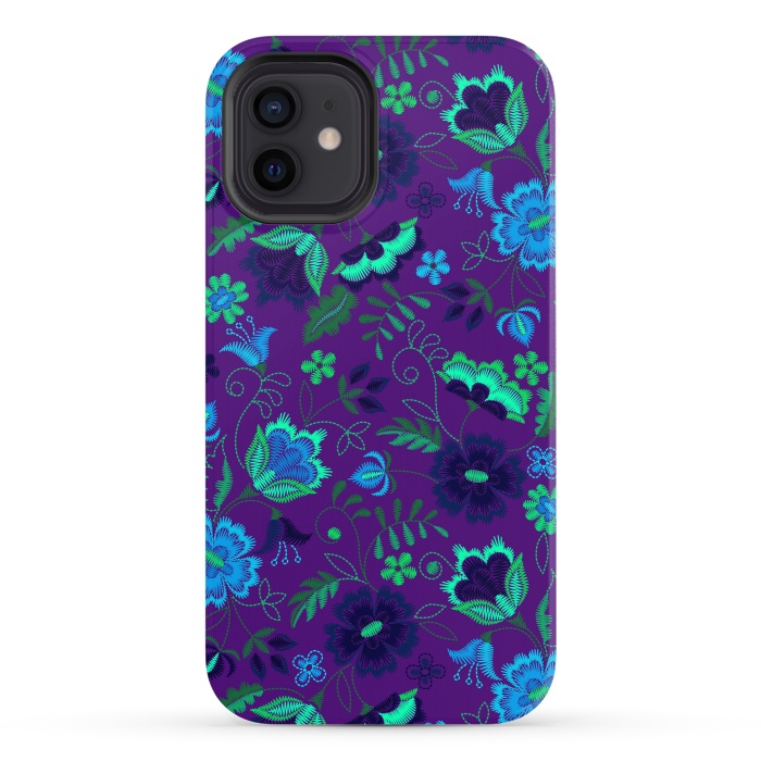 iPhone 12 StrongFit Thoughts In Purple And Blue by ArtsCase