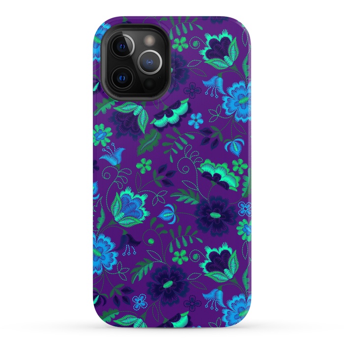 iPhone 12 Pro StrongFit Thoughts In Purple And Blue by ArtsCase