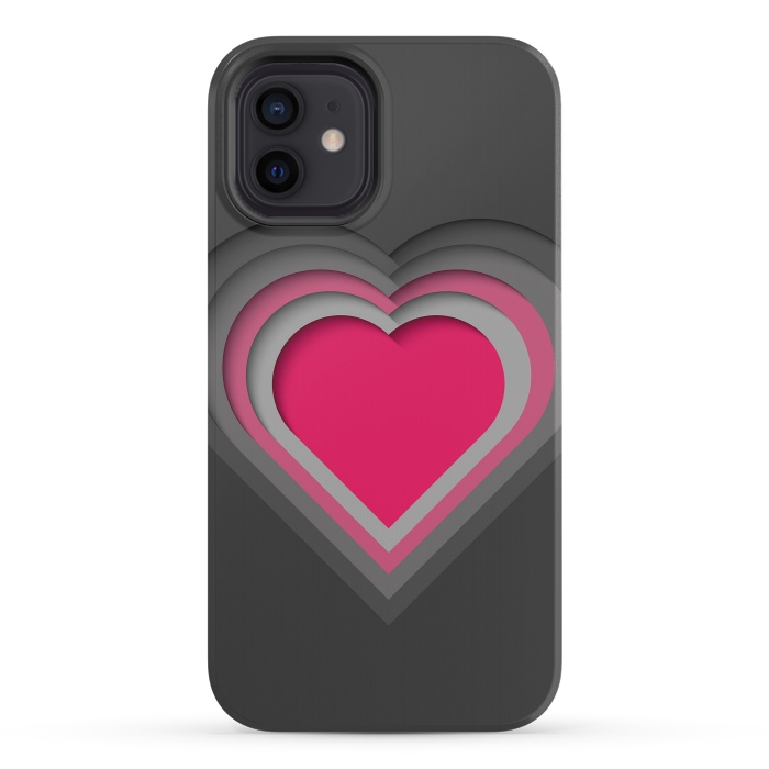 iPhone 12 mini StrongFit Paper Cutout Heart 012 by Jelena Obradovic