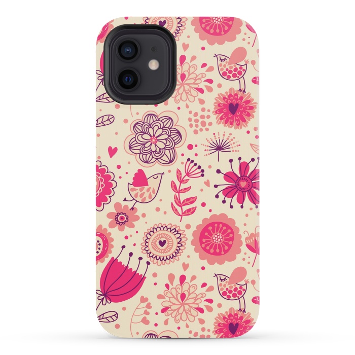 iPhone 12 mini StrongFit Romantic Flowers In Spring by ArtsCase