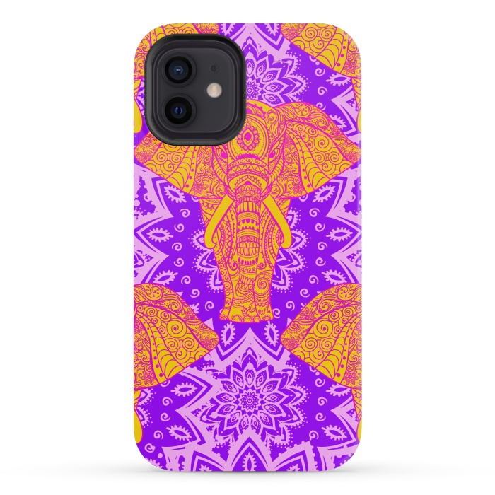 iPhone 12 mini StrongFit Color Elephants by ArtsCase